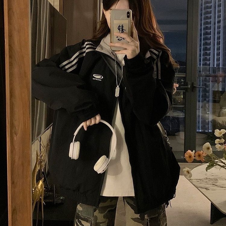 三条杠双面穿蓝色黑色东南亚舒适休闲中东涤纶半高领常规袖长袖|undefined
