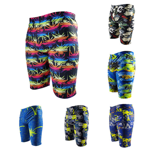 Stylish New 5-Finger Swim Trunks for Men Professional Thickened Swim Trunks Suitable for 200 Pounds Plus, 5-Finger Beach Shorts