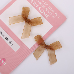Factory supply 1.2cm wide snow yarn ribbon bow gift box packaging children's hair accessories underwear clothing accessories