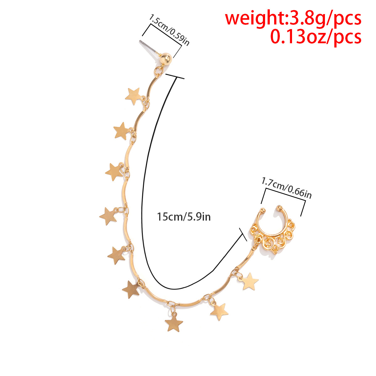 Gioielli europei e americani, stile etnico, stile Su, borchie per il naso senza punzonatura, accessori per il naso, orecchini dolci e fantastici, anelli per il naso da forare_voghion.com
