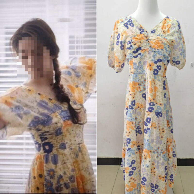The Story of in stock Fast Rose Liu Yifei Huang Yimei's Floral Skirt Printed dress Holiday Long Skirt The Story of in stock Fast Rose Liu Yifei Huang Yimei's Floral Skirt Printed dress Holiday Long Skirt