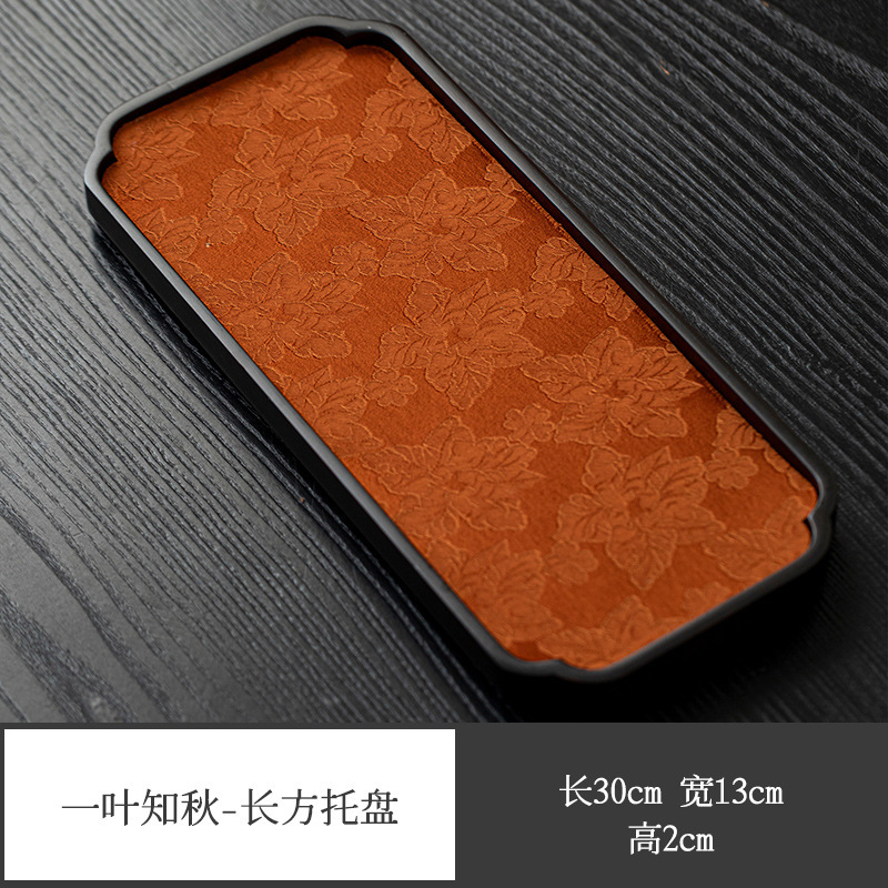 Wuxinji 重竹レトロ中国風の新しいティートレイポットホルダー吸水性ドライバブルテーブル中国風パターンカンフーティーセット茶|undefined