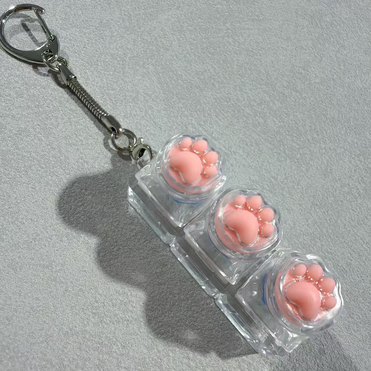 Three-button transparent shell-silicone transparent cat claws