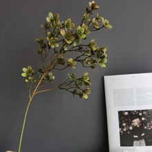 仿真花叶材佩花铁线莲北欧复古风家居样板间酒店婚庆装饰假花设计