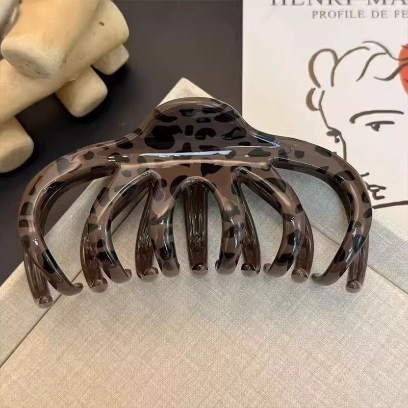 2026 nuevo clip de cabello ondulado clip de cabello de tiburón grande clip de cabello de mujer detrás de la cabeza de alta sensación clip de cabello accesorios para el cabello