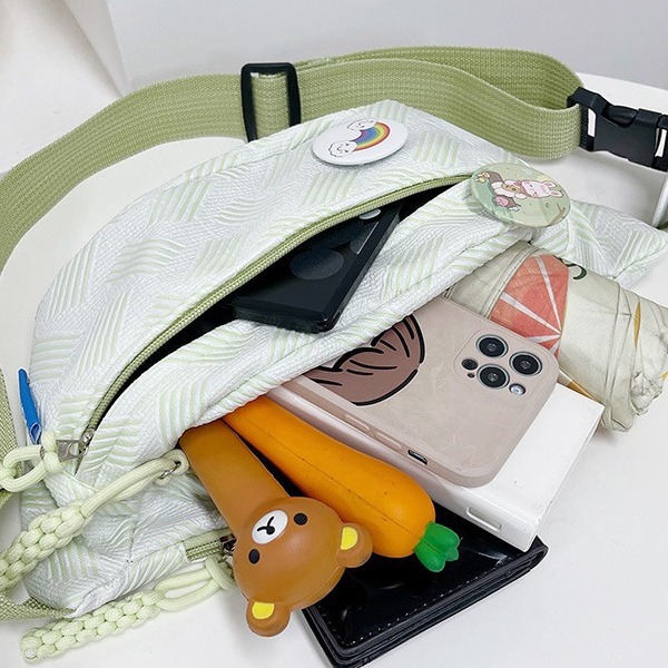 Bolso estilo INS casual y sencillo, bandolera tipo riñonera para estudiantes