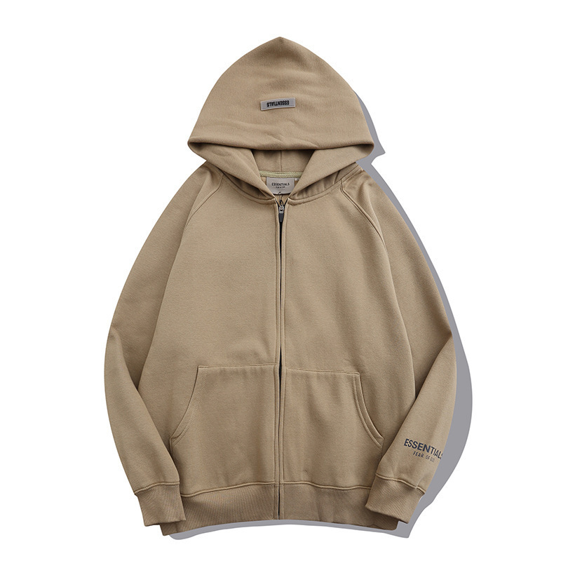Fear of God Essentials Zip Up Jacket Tan