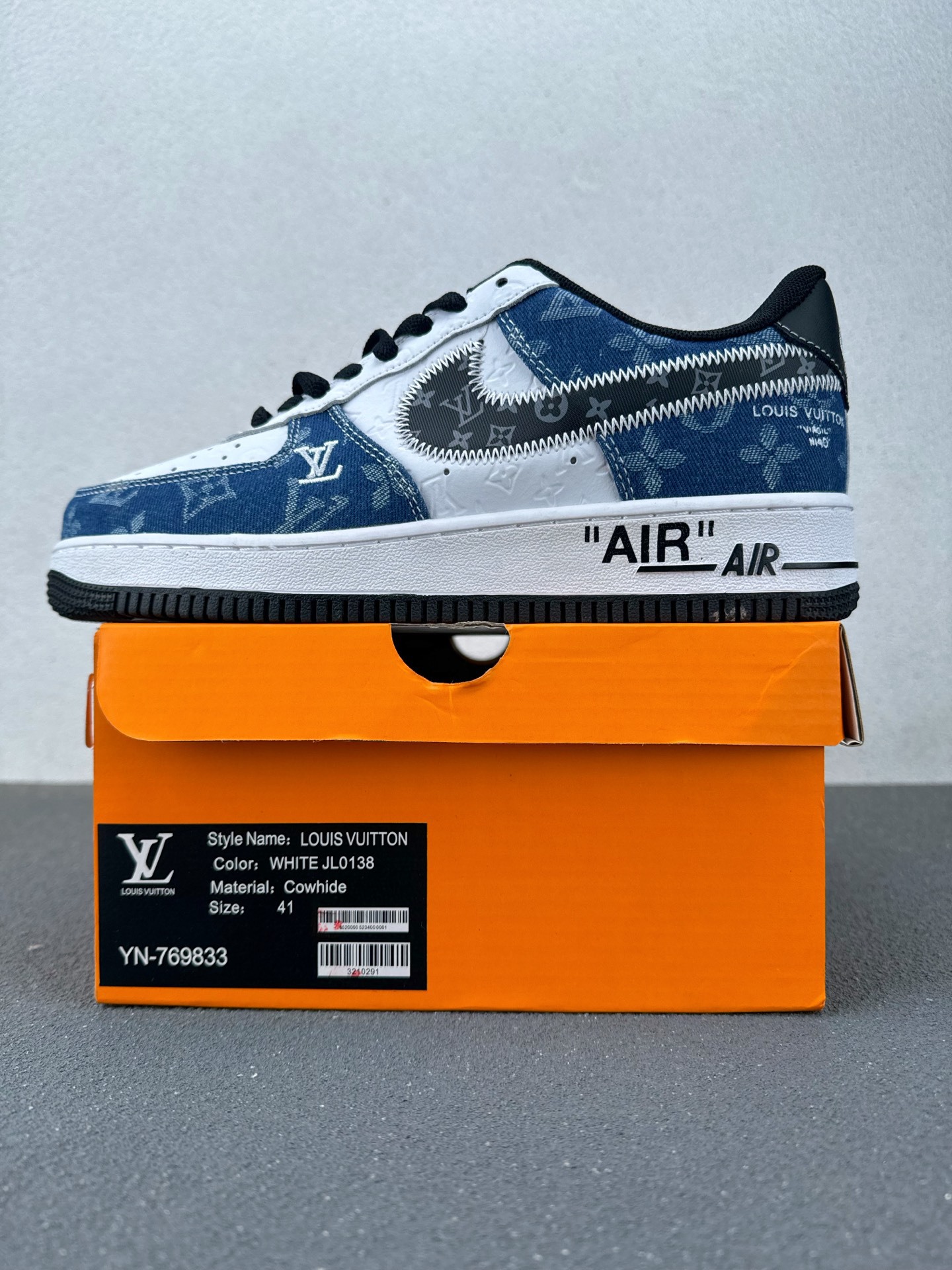 Zapatos Putian versión original de la fuerza aérea No. 1 en el extranjero marca conjunta de la cabeza de cuero en lugar de cojín de aire zapatillas deportivas para hombres y mujeres