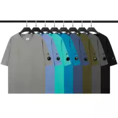 New CP summer American Korean style casual loose round neck pullover double yarn short sleeve youth men and women fashion brand half sleeve T