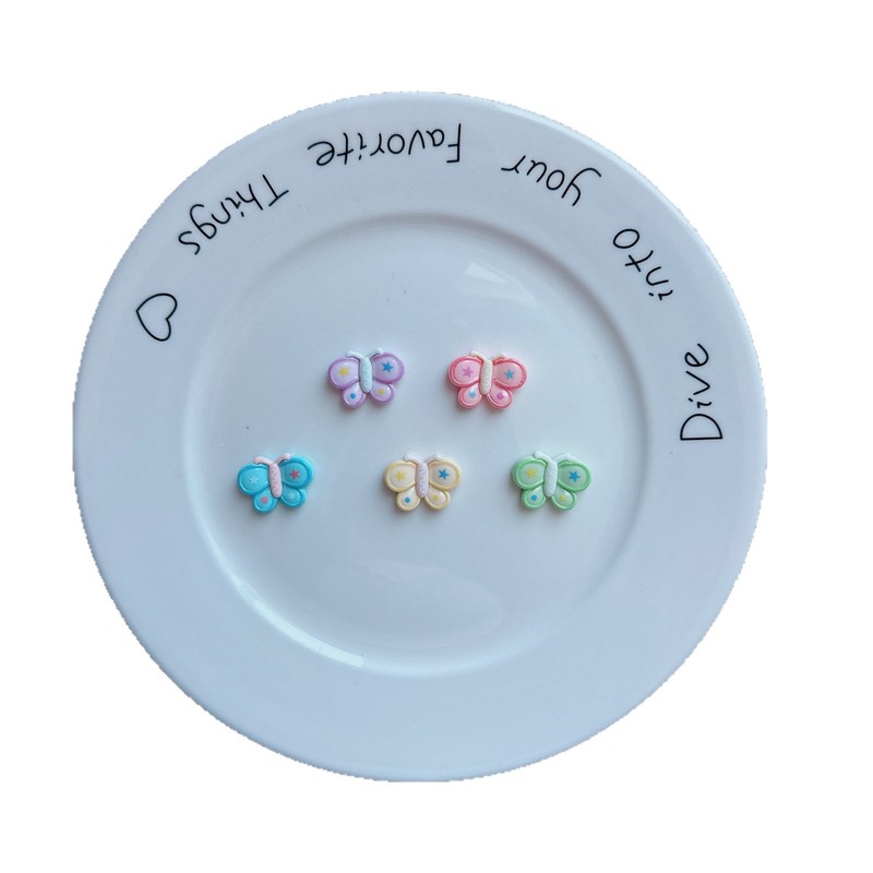 卡通可爱多巴胺蝴蝶 手工diy奶油胶发夹手机壳洞洞鞋花饰品配件材|undefined