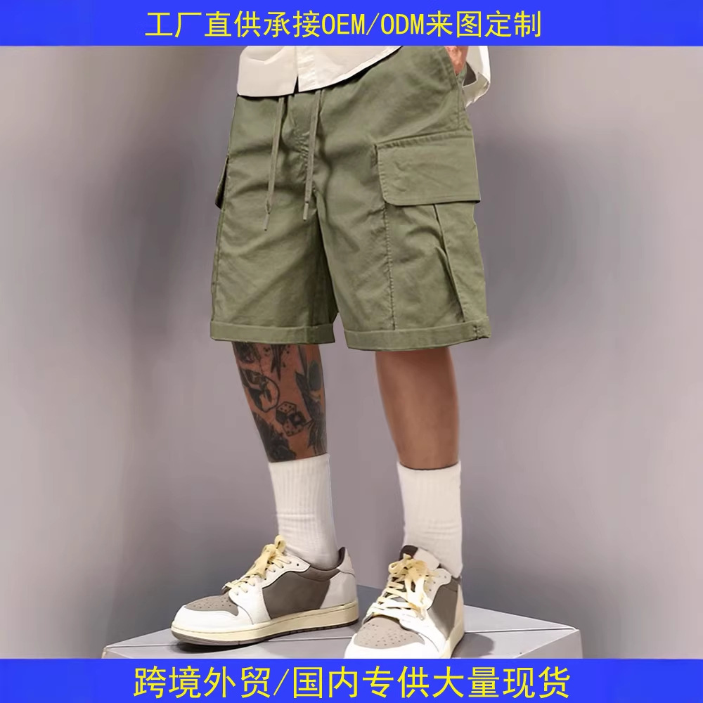 Amazon Cross-border European and American Men's Tooling Shorts Summer Loose American Casual Fashion Brand Sports Pants 8389