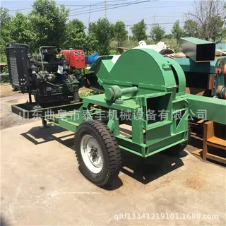 950型竹子削片机树枝圆木造纸削片机园林绿化干湿两用移动削片机