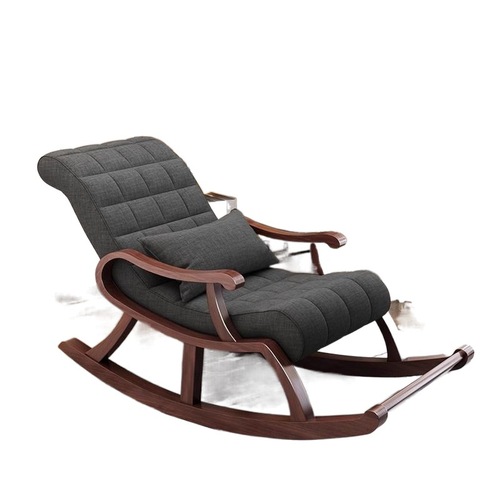 3x New Chinese style solid wood rocking chair balcony leisure rocking lounge chair living room lazy single sofa home adult nap