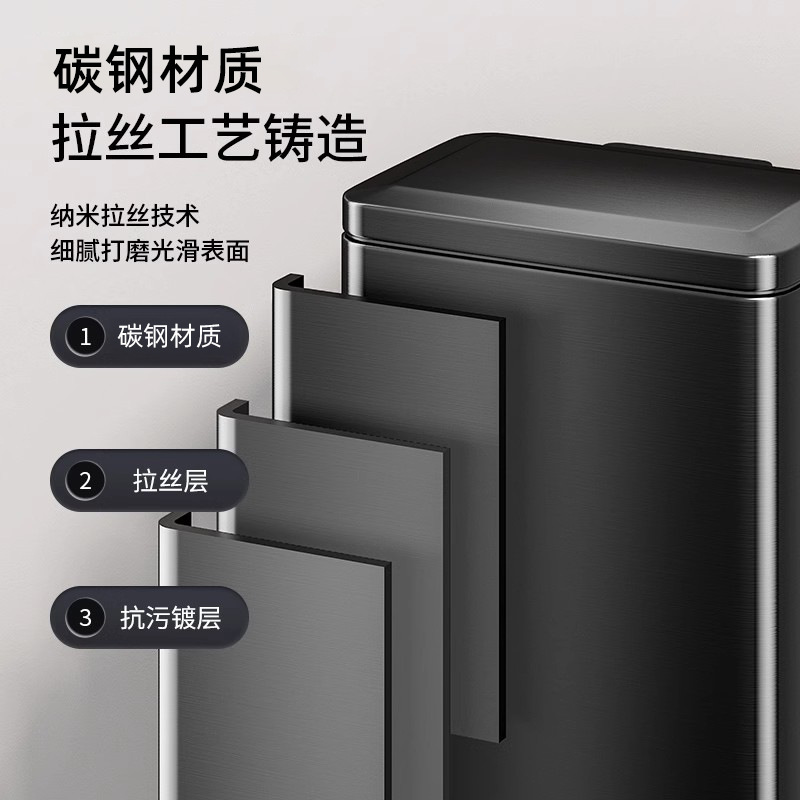 Basura de cocina doméstica gruesa con cubierta de gran capacidad especial baño sala de estar inodoro pie pie pedale