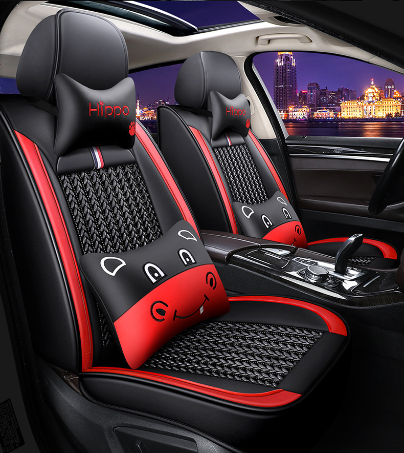 Cross-border foreign trade car seat cushion wear-resistant leather surrounded by four seasons universal seat cover source factory foreign trade wholesale