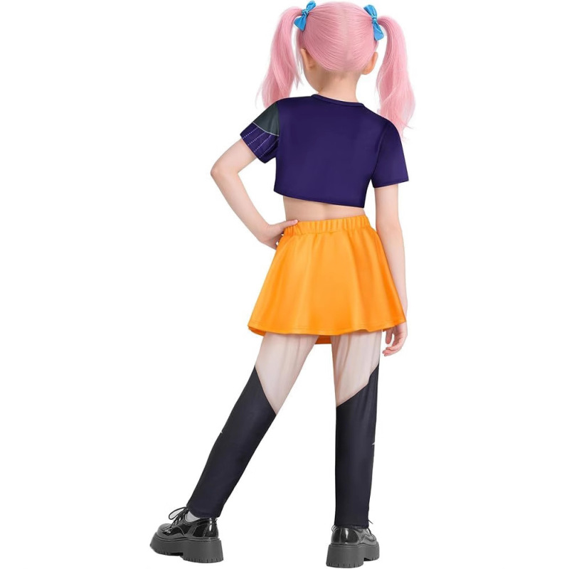 跨境欧美新款女孩恶魔猎人流行歌手万圣节服装装扮舞台套装服装|undefined