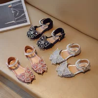 Shoes for princess, summer sandals with bow, for teenagers