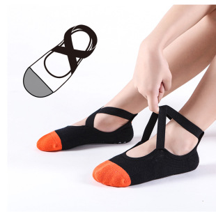 [In Stock straight hair] new cross-border yoga socks shaping combed cotton sports toe socks toe socks dispensing socks