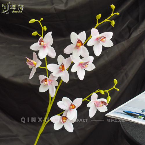 High-end artificial flowers, orchids, wedding decoration, bridal bouquet, home living room decor, fake flowers, magnolia, Phalaenopsis, artificial flowers