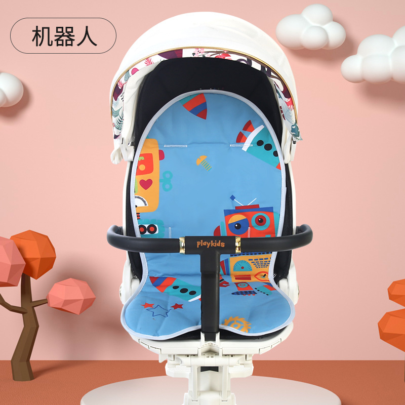 Stroller attachment pad set, including seat pad, backrest pad, universal stroller compatible, thickened cotton pad for spring, autumn, winter replacement