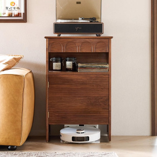 Sweeper Base Station Cabinet Living Room Solid Wood Sweeping Robot Hidden Multifunctional Storage Cabinet Side Cabinet Tea Integrated Cabinet