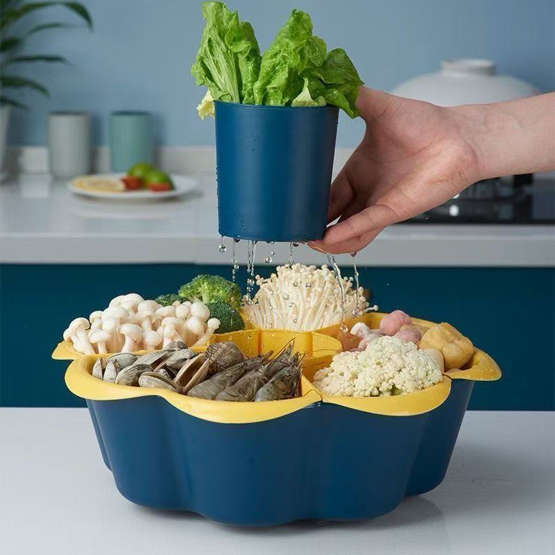 新しい鍋皿、おかず皿、水切りかご、家庭用盛り合わせ皿、鍋料理用食器、鍋料理用家庭用組み合わせ|undefined