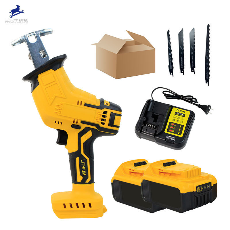 配适得伟DEWALT款大功率锂电便携式往复锯家用切割手提马刀锯小型