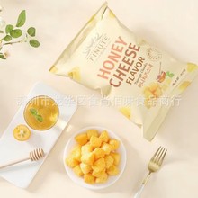 批發食品韓國進口膨化食品趣萊福蜂蜜芝士奶酪三角塊休閑零食 82g