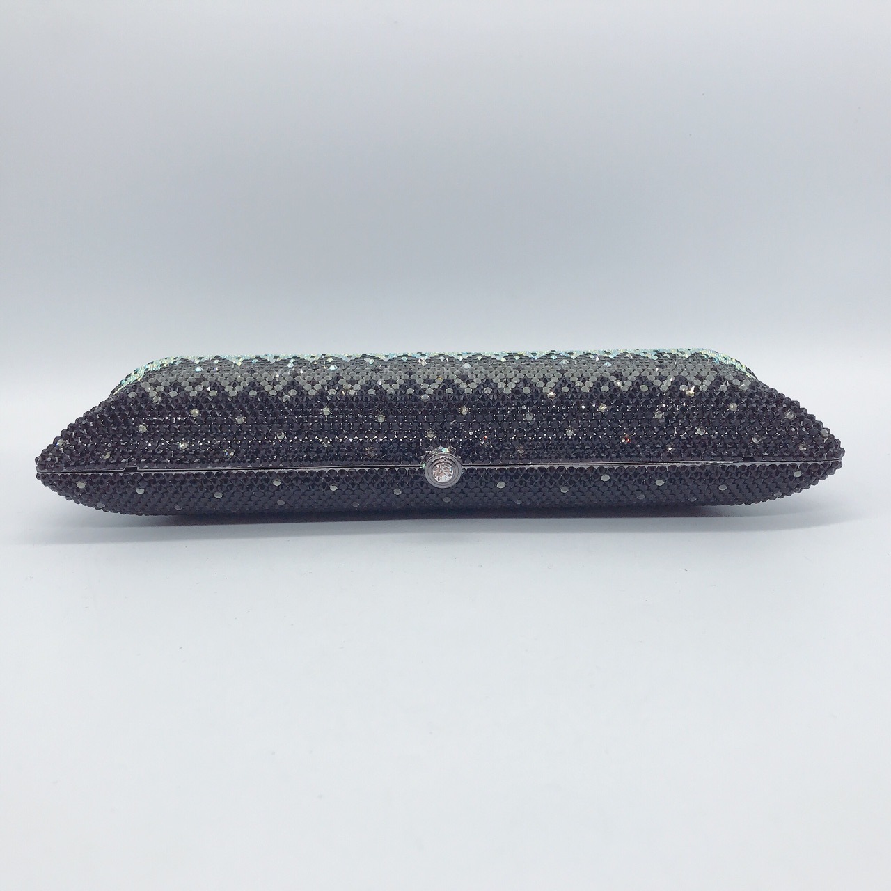 Túi clutch nữ đính đá rhinestone cầm tay hộp cứng dự tiệc — 10 # xanh ngọc chi tiết 28