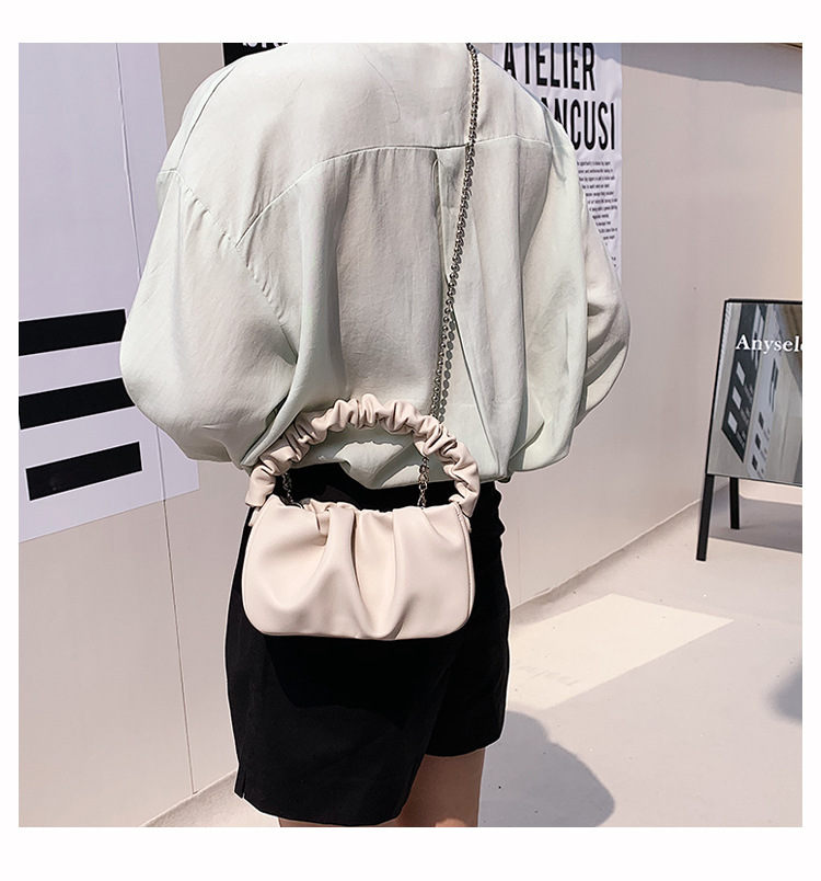 Wholesale Fashion Solid Color Fold Messenger Bag display picture 2
