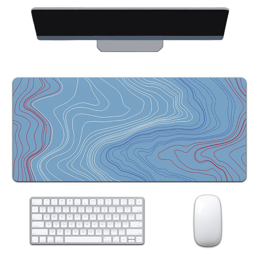 Mapa de calor transfronterizo extra-grande juego engrosado Oficina abstracto viento fluido colorido expansión corrugado mouse pad patrón personalizable
