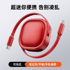 収納可能なPD3.0シングルケーブル60W5芯、Apple 15、Huawei、Samsung、Xiaomiの携帯電話充電に適しており、伸縮式です。