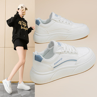2025 Spring White Shoes New Korean Style Ins Women's All-match Student Platform Sports Sneakers Casual Shoes Women's SH506