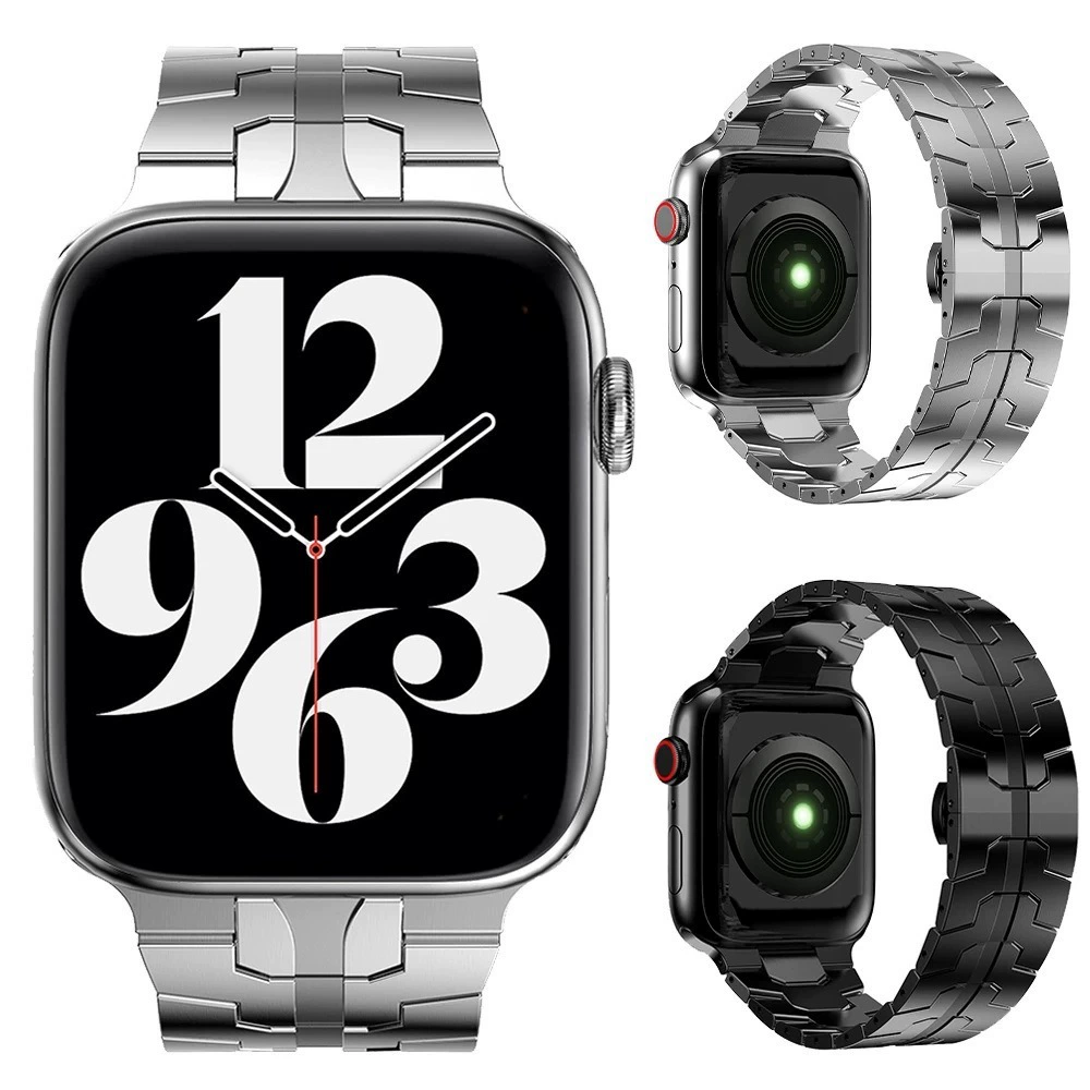 Стальной браслет для часов Apple, металлический ремешок