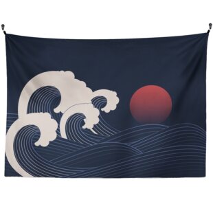 Japanese Art Pattern Tapestry Distinctive Modern Creative Tapestry Living Room Wall Background Decoration Bedroom Home Tapestry