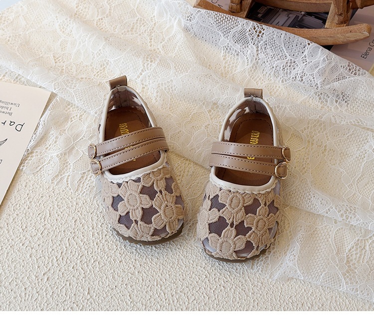 Bailarinas de rede respirável para bebé menina sapatos macios_voghion.com
