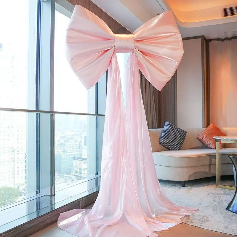 婚房布置蝴蝶结超大巨型红丝绒结婚客厅背景墙装饰道具婚庆用品|undefined