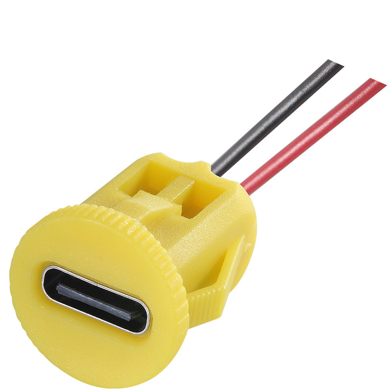 タイプ C 防水メスソケット射出成形ワイヤー充電 2P/4P/6P 丸頭スナップオン USB 高精細データ伝送|undefined