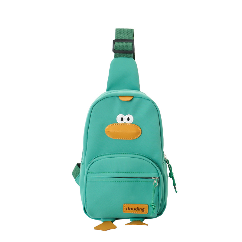 Bolsa infantil 2025, nueva bolsa de viaje estilo coreano para niñas, linda bolsa de pecho con diseño de pato de dibujos animados, bandolera para niños