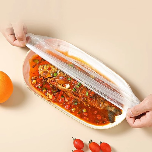 Disposable food-grade PE cling film cover for refrigerator leftovers to prevent odor transfer, household storage dust cover
