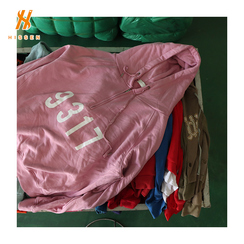 旧衣服二手连帽卫衣 出口牙买加 低价直销used hoodies 45kg/bale