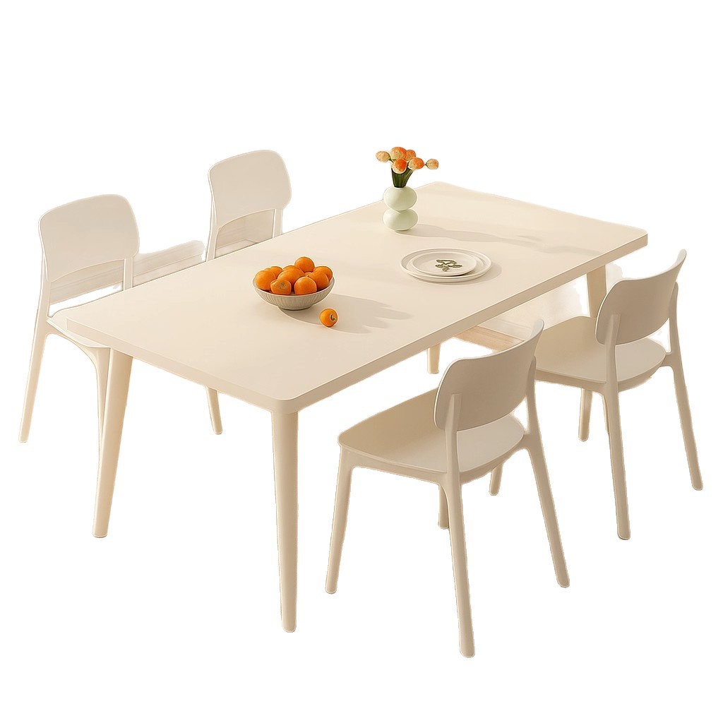 Mesa de comedor de piernas de madera maciza, mesa de alquiler de estilo francés, mesa de madera doméstica, mesa y silla de comedor comercial
