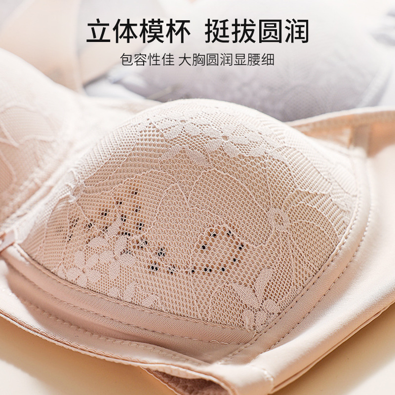 碧诗芬801蕾丝女士调整型无痕无钢圈聚拢收副乳透气文胸|undefined
