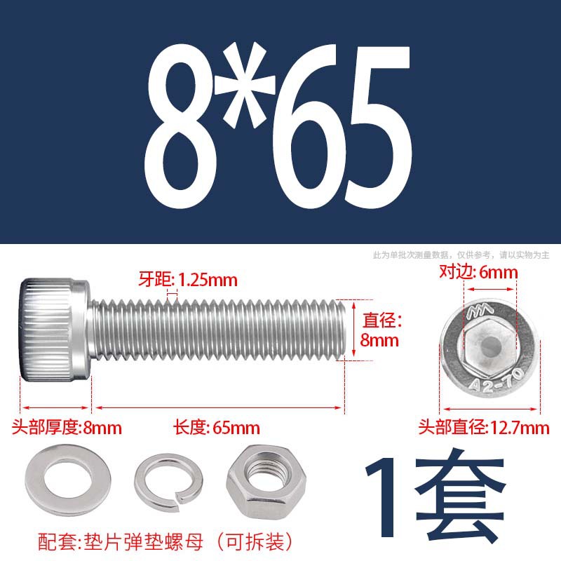 304 acero inoxidable hexagonal socket tuerca junta conjunto alargado cilindro cabeza taza perno tornillo
