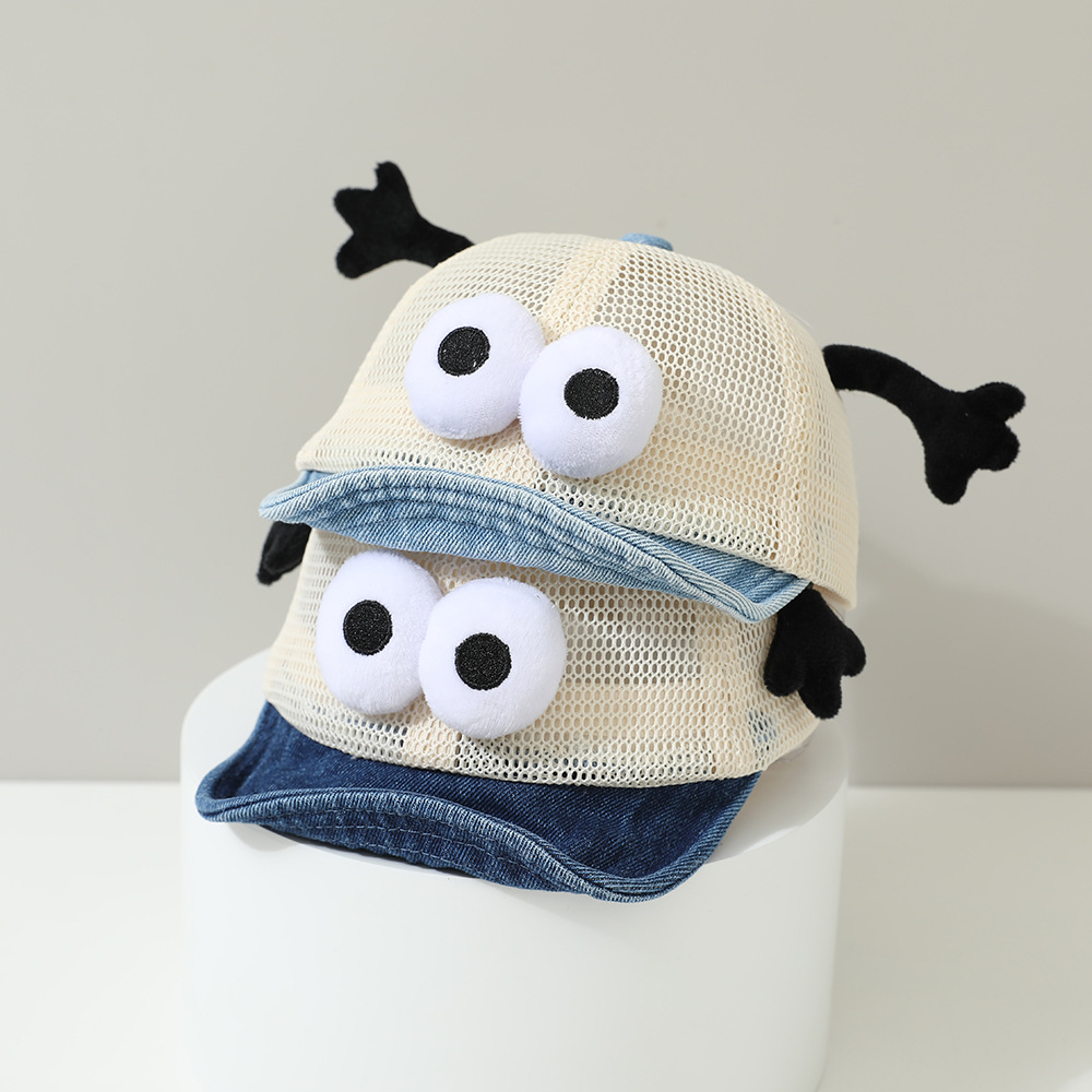 Sombreros para bebés de verano delgados vaqueros de malla transpirables gorras de pato para niños y niñas de mes pequeño sombrero de béisbol protector solar