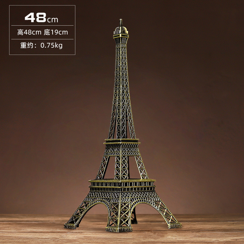 Decoración de la Torre Eiffel de París Artesanía romántica de metal de hierro forjado Sala de estar Dormitorio Sala de estudio Decoración de escritorio