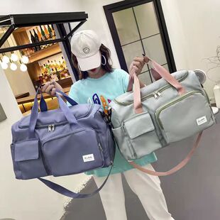 Fashion Sports Travel Storage Bag Clothes Storage Bag Large Capacity Luggage Bag Shoulder Bag Oxford Cloth Travel Bag