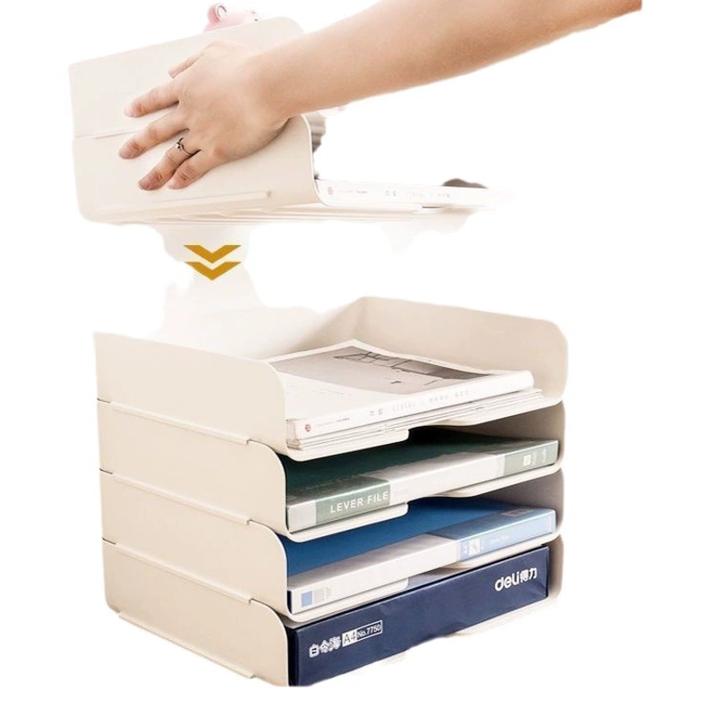 Настольная коробка для хранения офисной бумаги A4 подставка для хранения документов прозрачная студентка письменный стол мастерская отделка артефакт студент