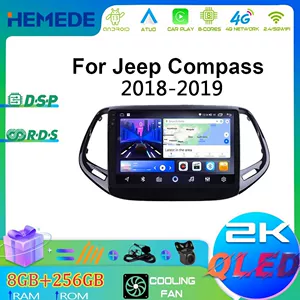 Jeep 18-19 Compass üçün Android Böyük Ekran DVD Naviqasiya GPS