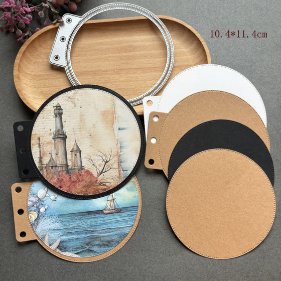 Round loose leaf carbon steel mold cutting template scrapbook photo album embossing DIY handmade collage scrapbook